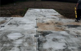 Укладка дорожных плит для въездной зоне дачного участка в Щербинке