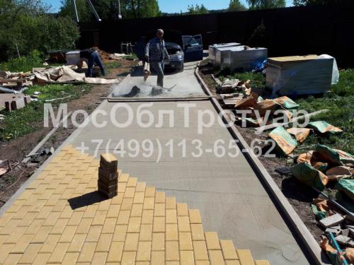 Укладка тротуарной плитки в городе Щербинка - слайд 5